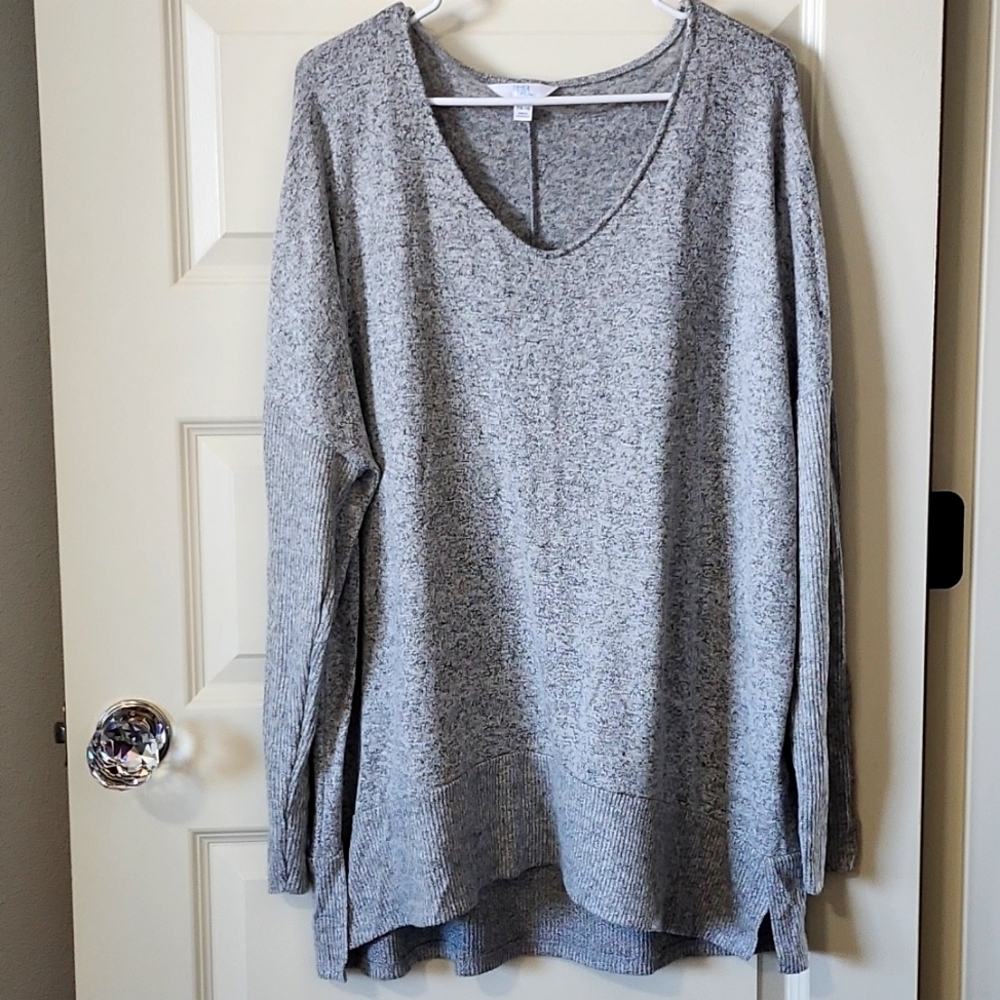 Grey VNeck Sweater